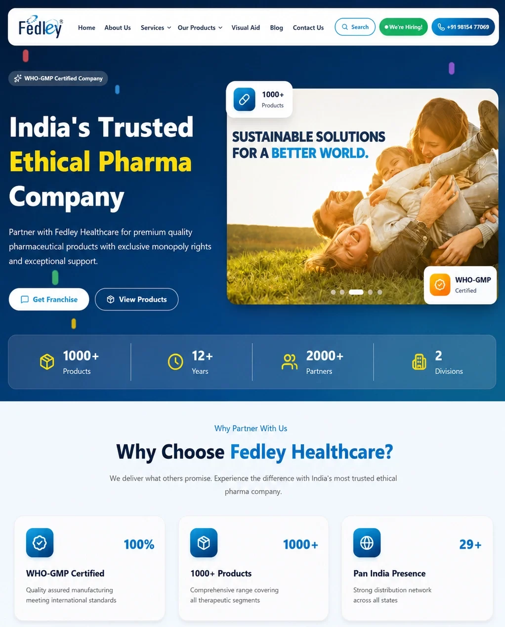Fedley Healthcare website screenshot