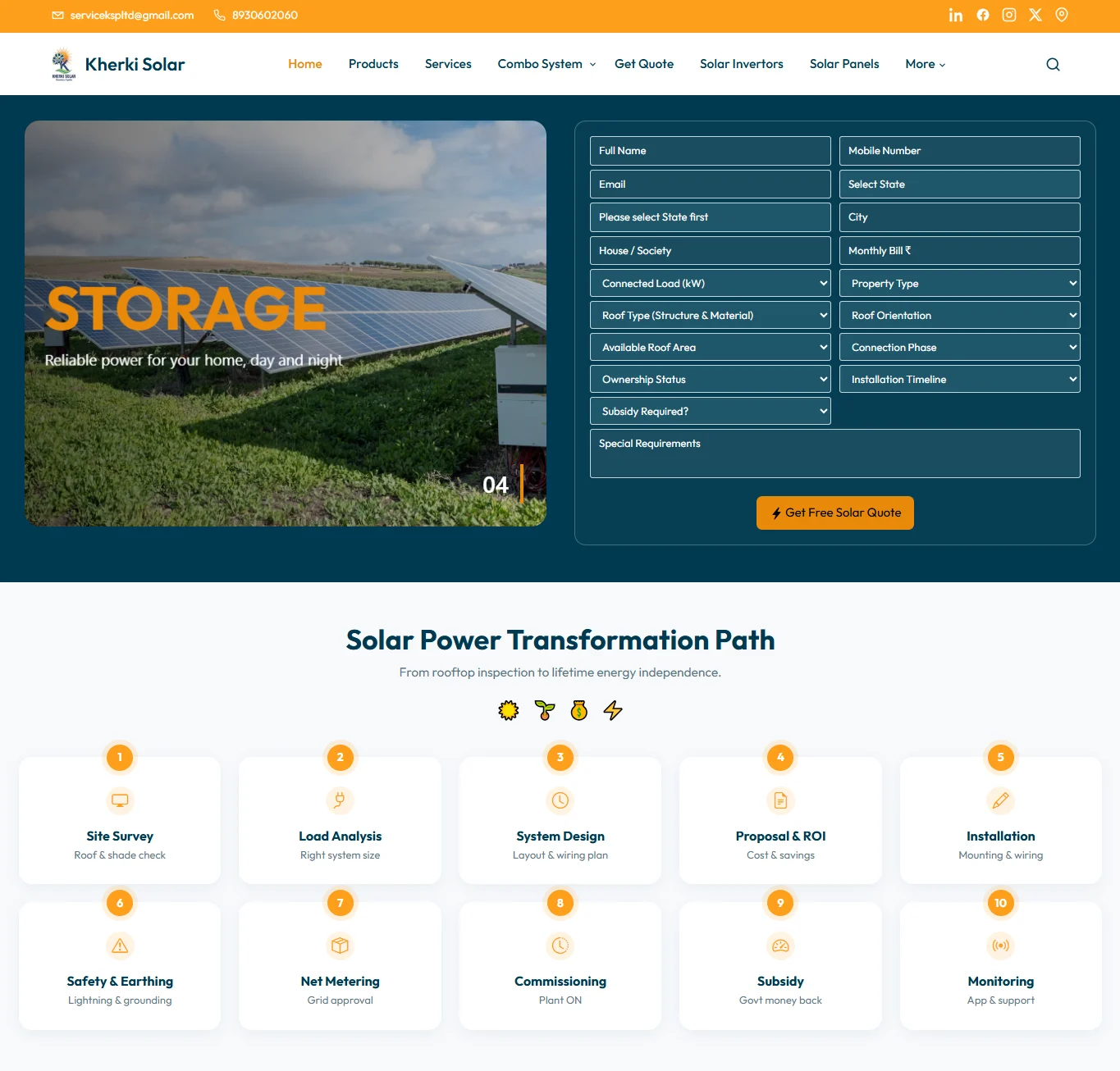 Kherki Solar website