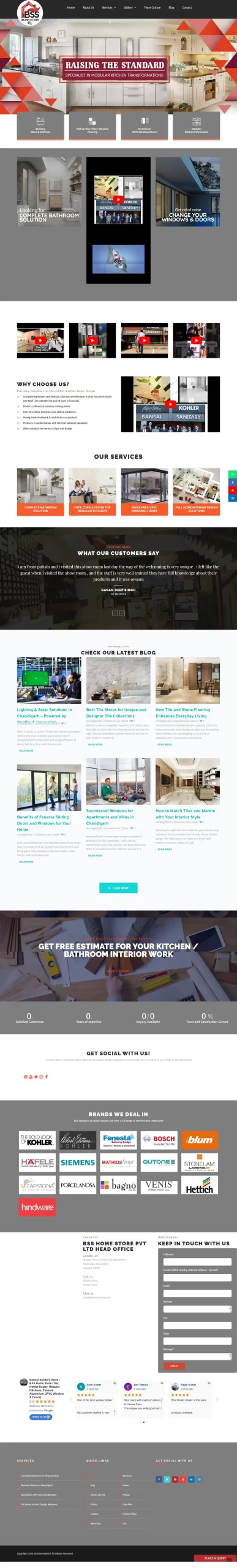 BSS Home Store - Interior & Home Solutions Website