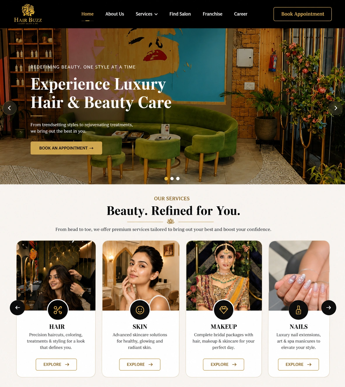 HairBuzz website screenshot